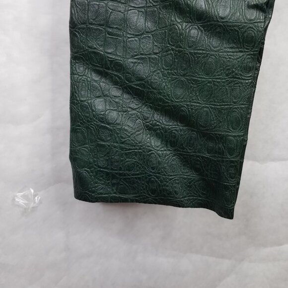 Commando Perfect Control Leggings Womens M Faux Leather High Rise Green Croc NEW - Picture 8 of 13